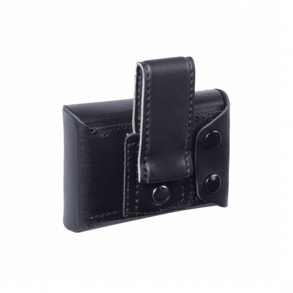 Lederen holster t.b.v. Galaxy. Uitvoering RVS klip. - Afbeelding 2