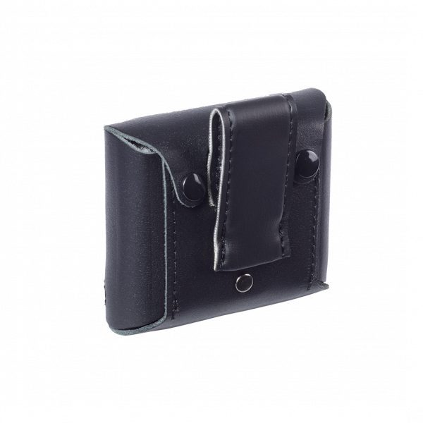 Lederen holster t.b.v. PreCom, Uitvoering RVS clip - Afbeelding 2